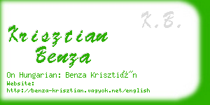 krisztian benza business card